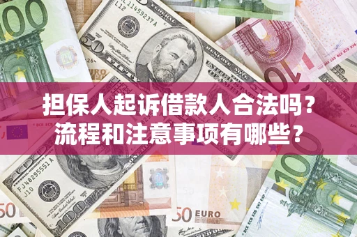 武汉担保人起诉借款人合法吗？流程和注意事项有哪些？