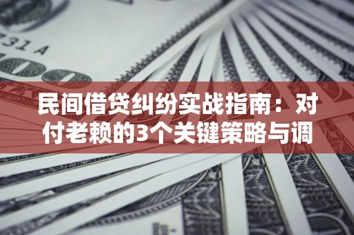 武汉民间借贷纠纷实战指南：对付老赖的3个关键策略与调解盲区解析