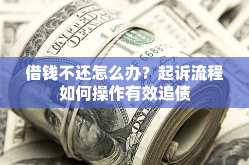 武汉借钱不还怎么办？起诉流程如何操作有效追债