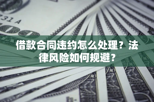 武汉借款合同违约怎么处理？法律风险如何规避？
