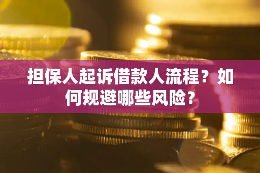武汉担保人起诉借款人流程？如何规避哪些风险？