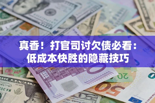 武汉真香！打官司讨欠债必看：低成本快胜的隐藏技巧