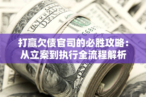 武汉打赢欠债官司的必胜攻略：从立案到执行全流程解析