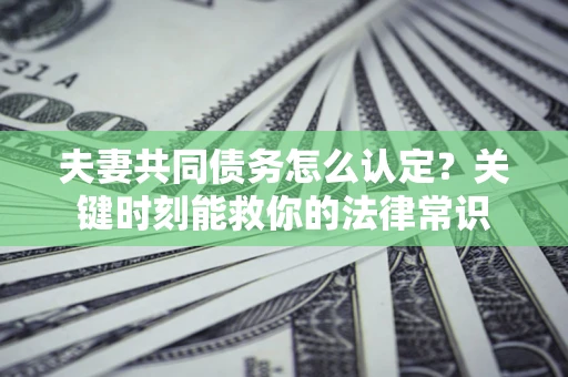 武汉夫妻共同债务怎么认定？关键时刻能救你的法律常识
