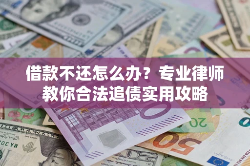 武汉借款不还怎么办？专业律师教你合法追债实用攻略