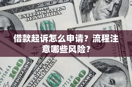 武汉借款起诉怎么申请？流程注意哪些风险？