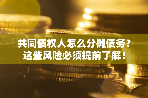 武汉共同债权人怎么分摊债务？这些风险必须提前了解！
