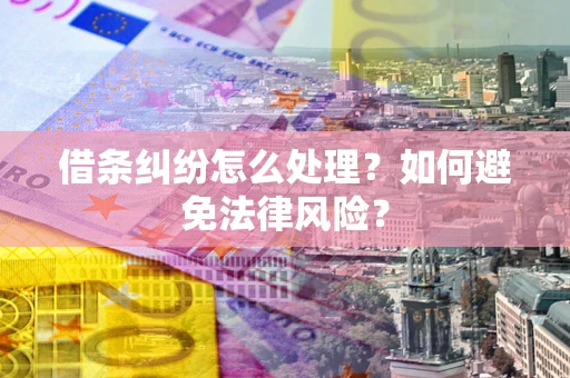 武汉借条纠纷怎么处理？如何避免法律风险？